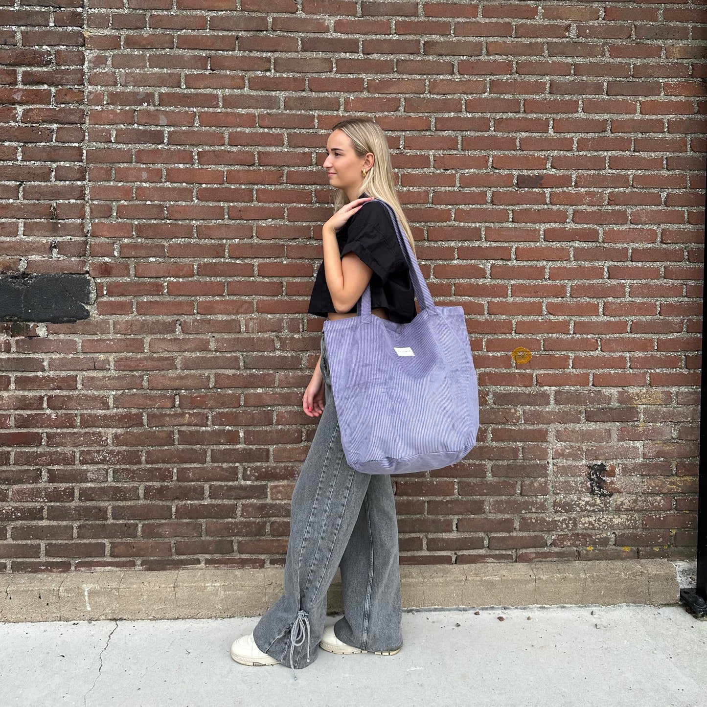 Schoudertas Shopper Rib PURPLE