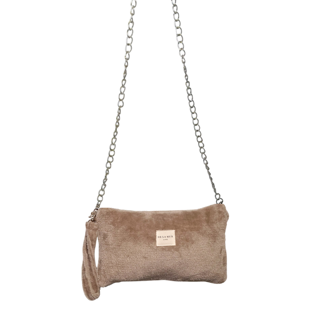 Clutch De La Mur Line Faux Fur COFE