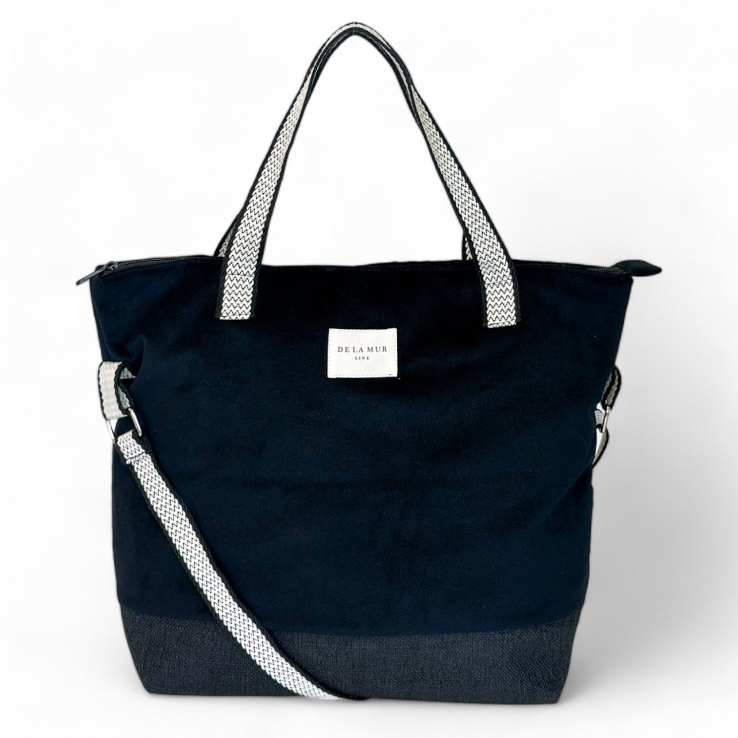 Shopper met rits De La Mur Line Velvet AZA