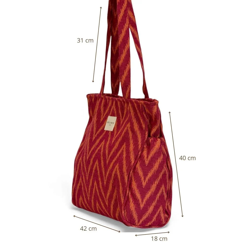Rechthoekige Shopper met rits Fuego