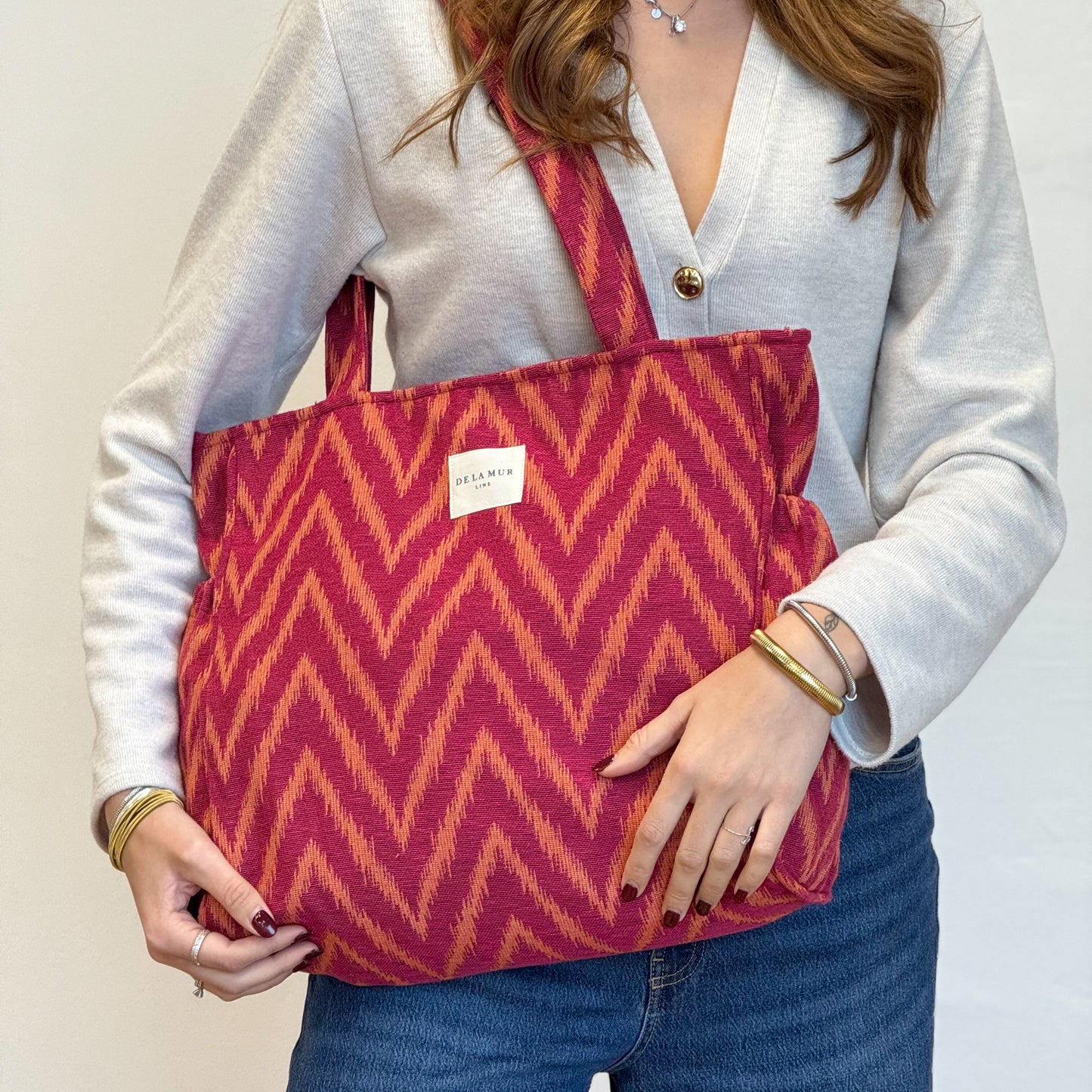 Rechthoekige Shopper met rits Fuego