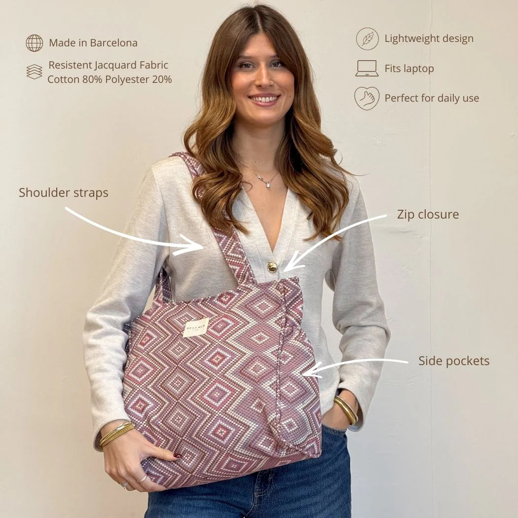 Rechthoekige Shopper met rits Nana
