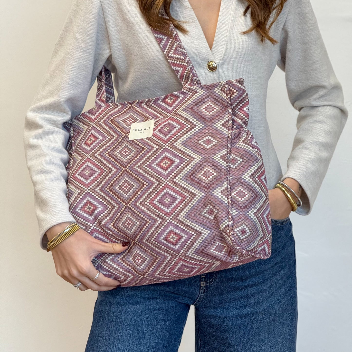 Rechthoekige Shopper met rits Nana