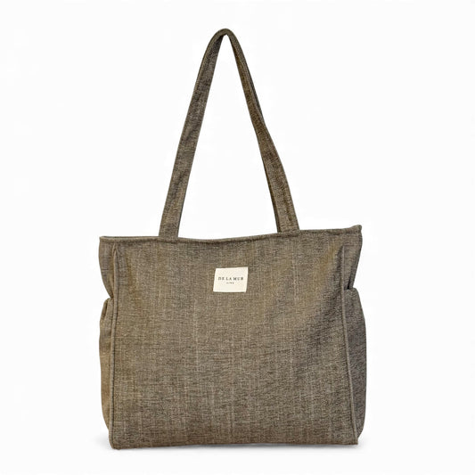 Rechthoekige Shopper met rits RUSTIC