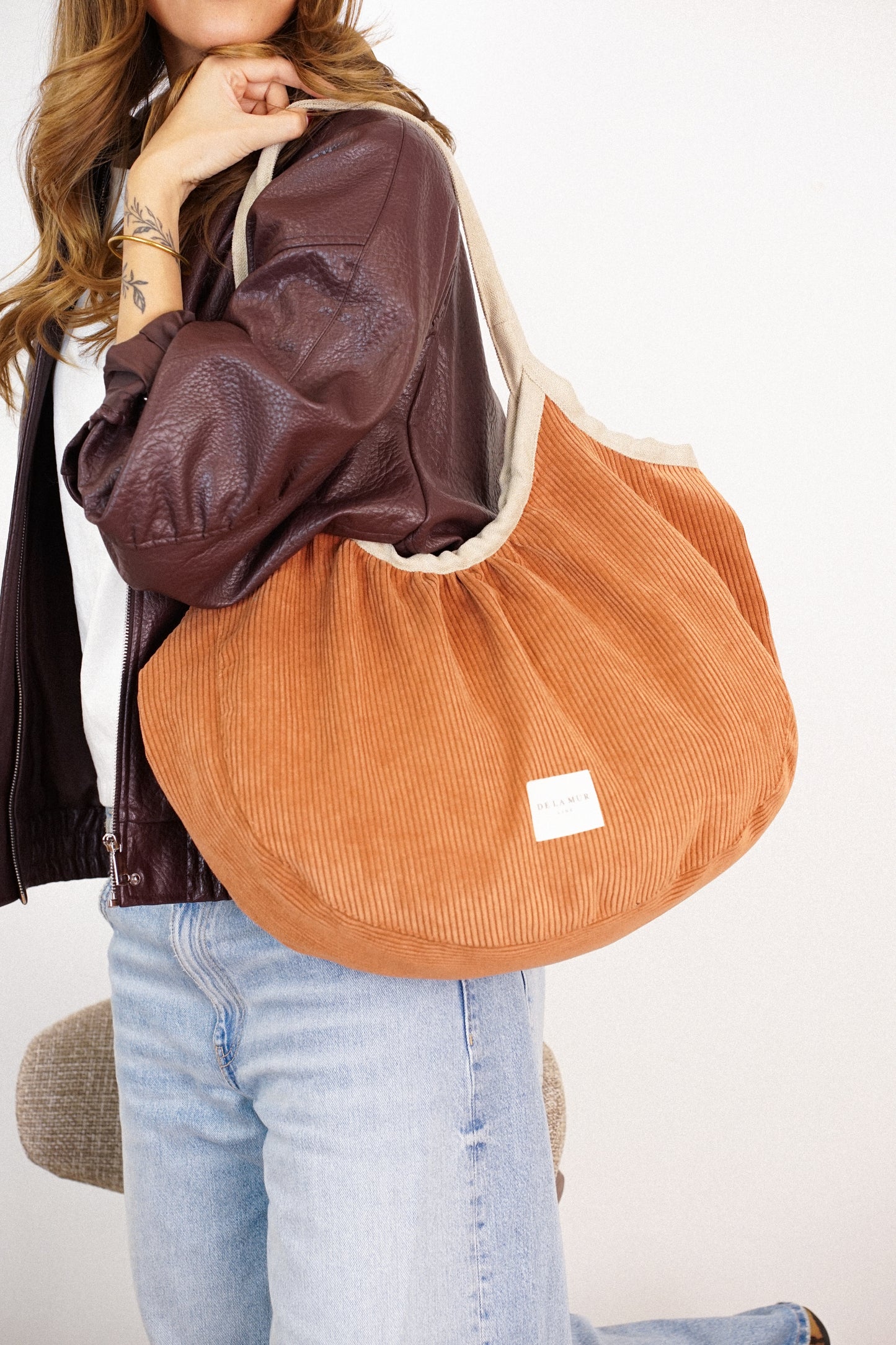 Ronde shopper met rits BARRO