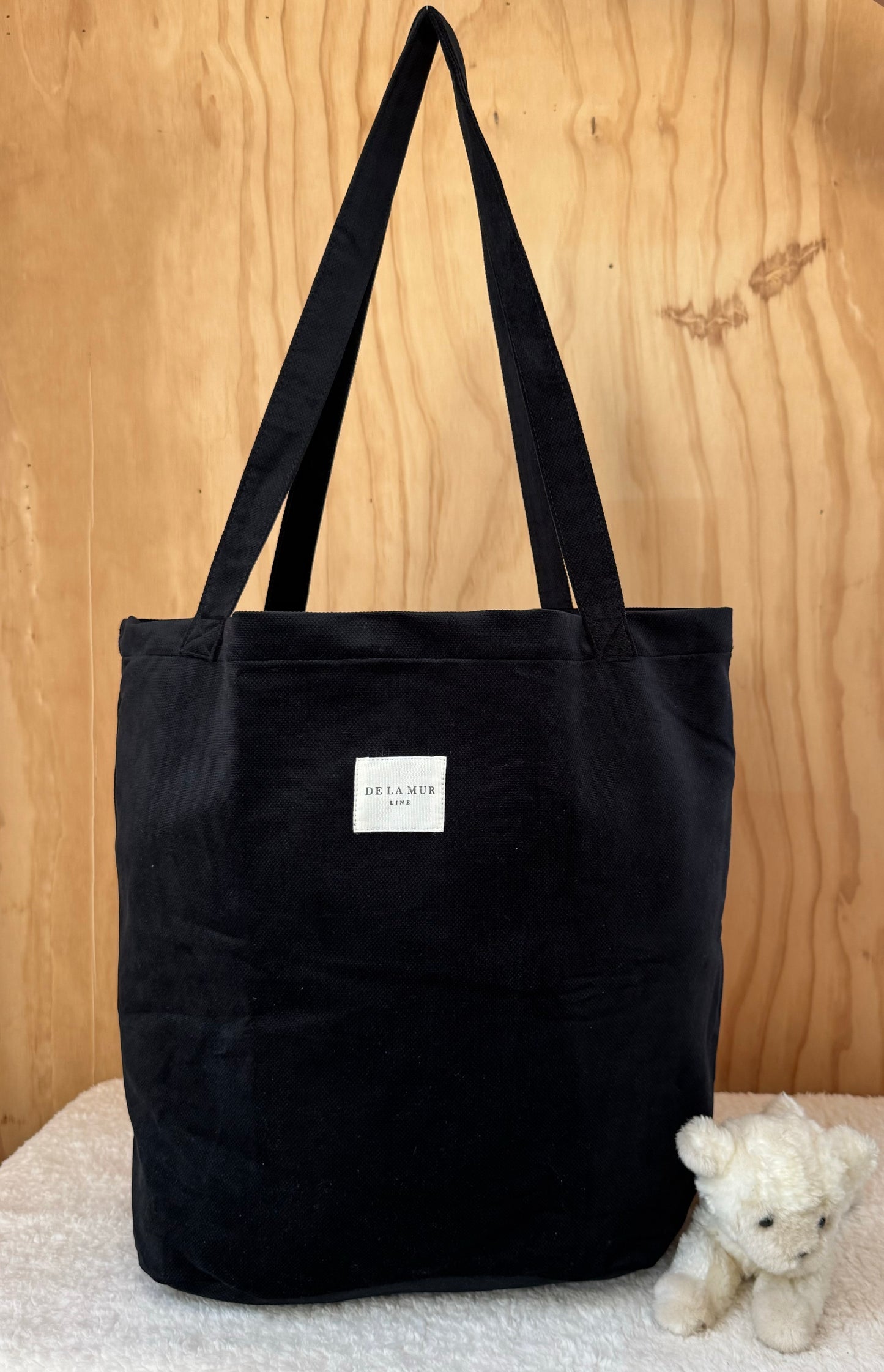 Mom Bag Shopper velvet zwart