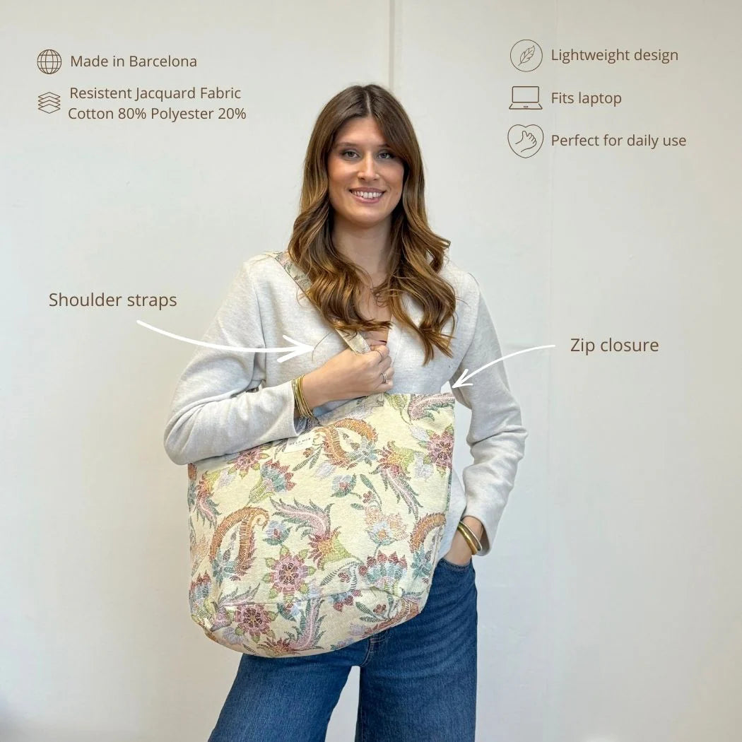 Grote Shopper met rits COLOR