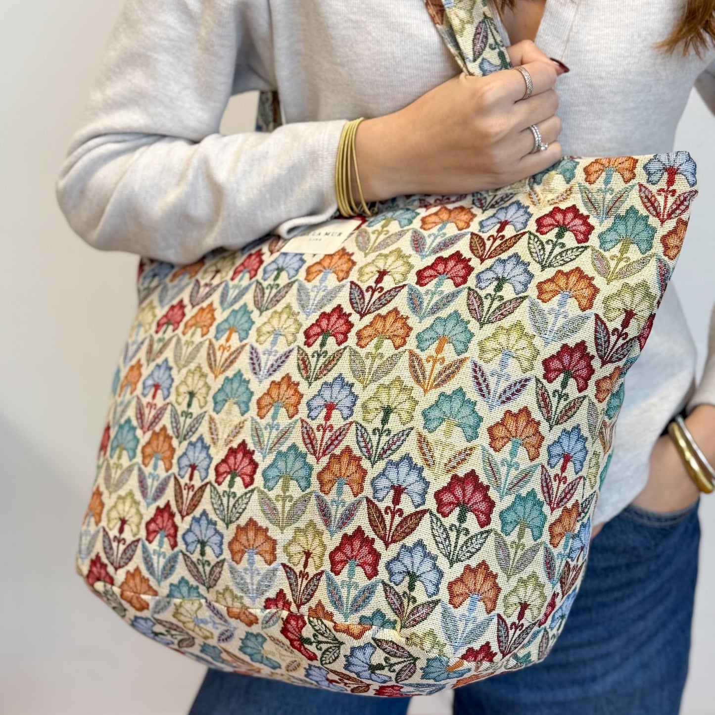 Grote Shopper met rits FLORA