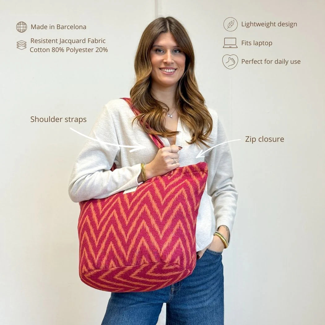 Grote Shopper met rits FUEGO