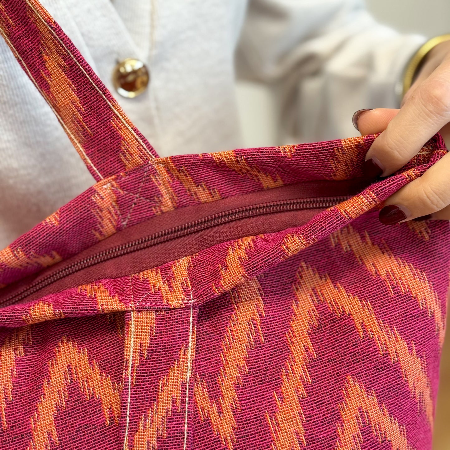 Grote Shopper met rits FUEGO