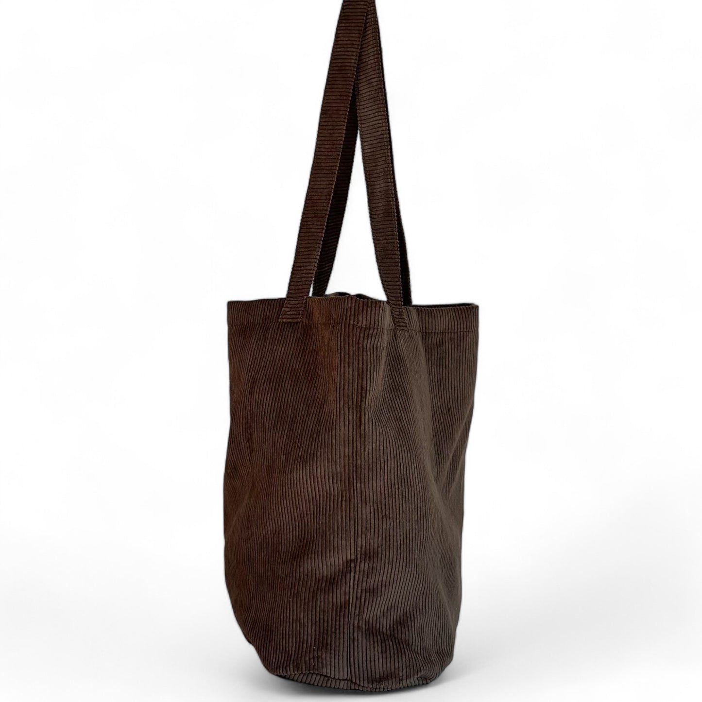 Mom Bag Shopper ribstof bruin