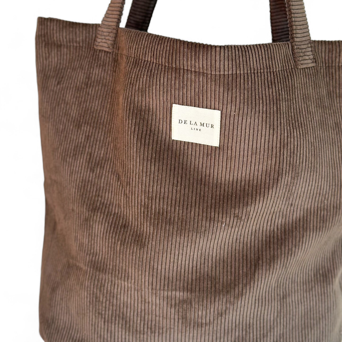 Mom Bag Shopper ribstof bruin