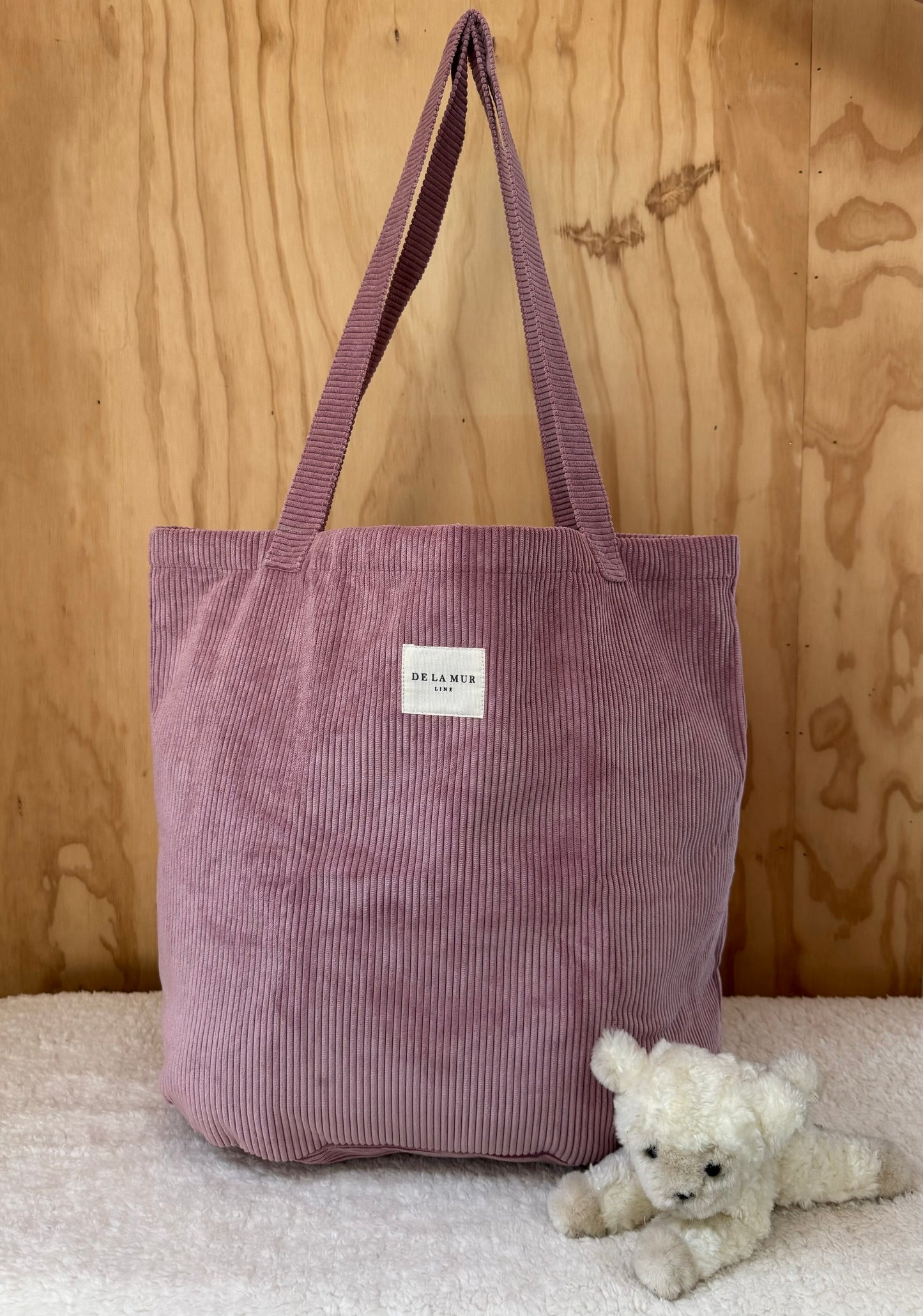 Mom Bag Shopper ribstof roze