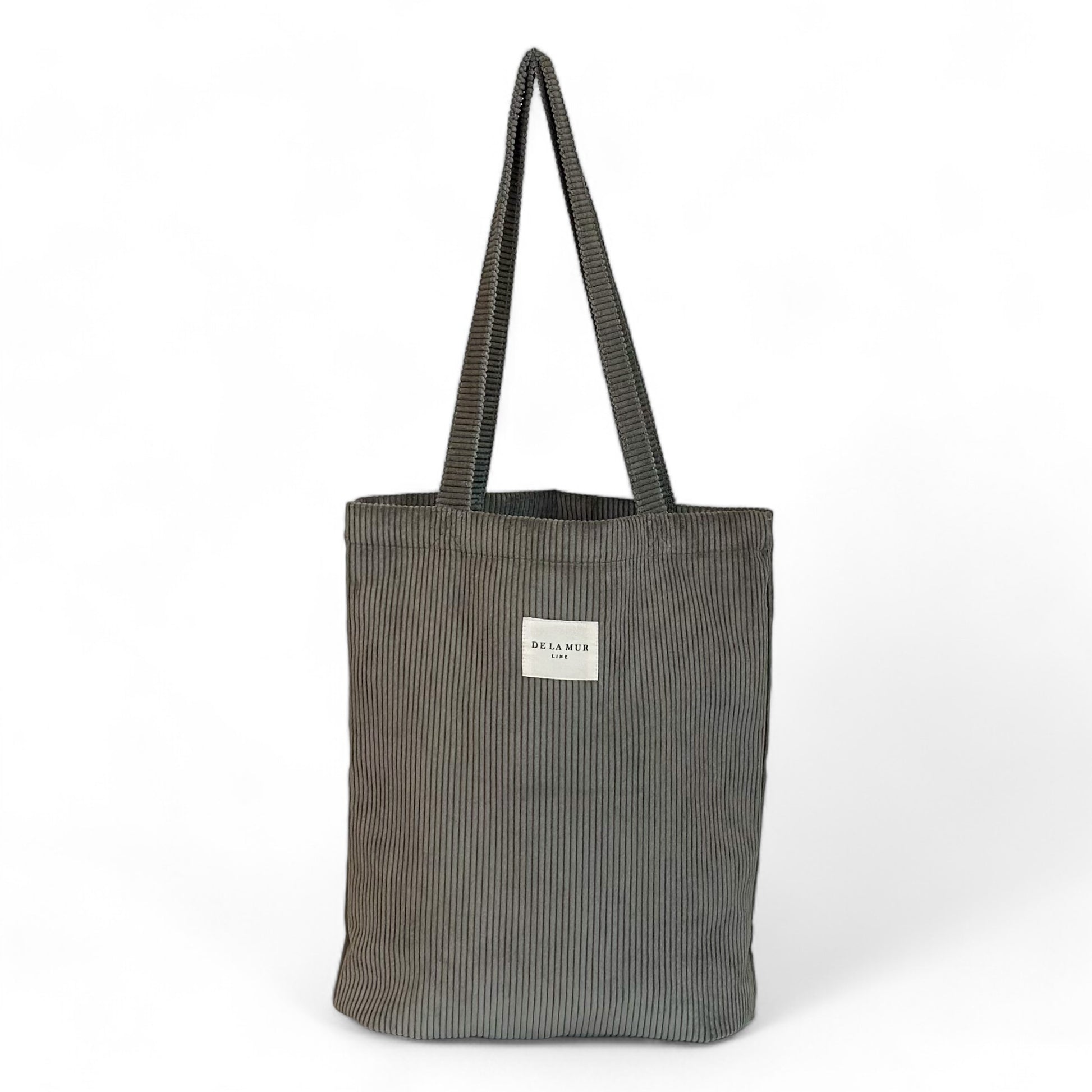 Tote Bag De La Mur Line Rib Ash corduroy ribstof grijs