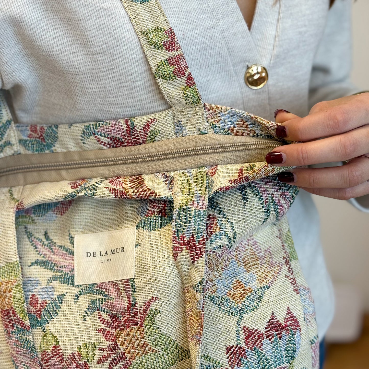 Tote Bag met rits COLOR