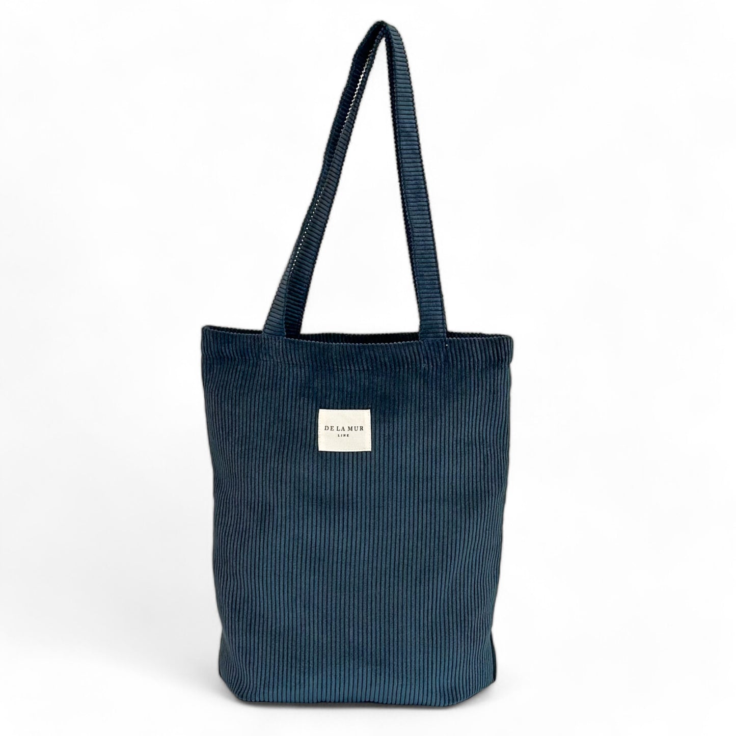 Tote Bag De La Mur Line Rib IBIZA blauw corduroy ribstof