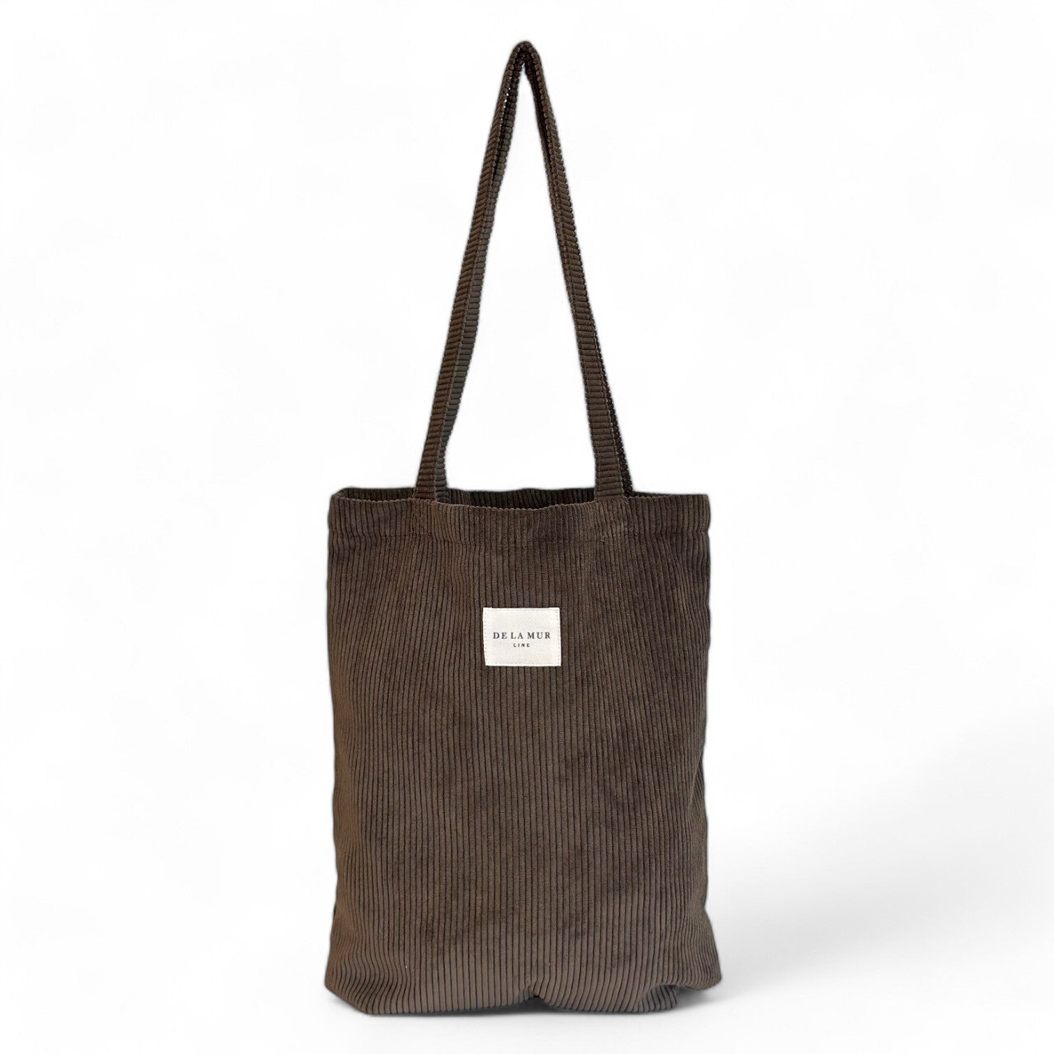 Tote Bag De La Mur Line Rib BROWN corduroy ribstof bruin