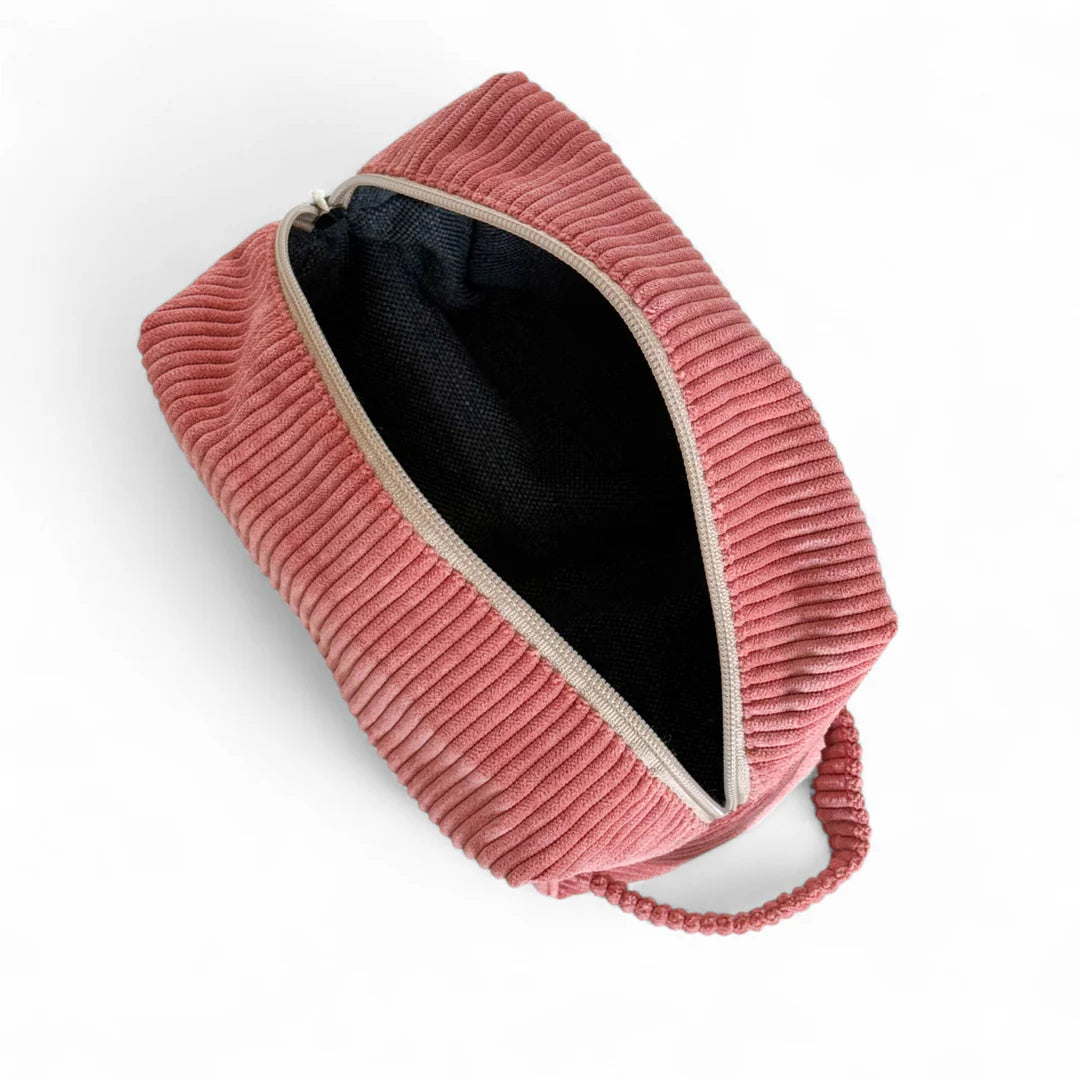 Beauty Bag Medium Rib CORAL