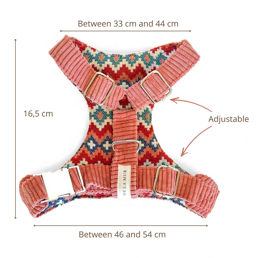 Hondenharnas en riem set Rib CORAL