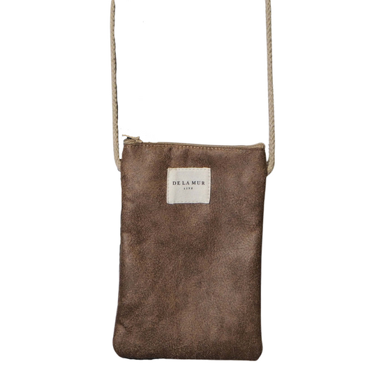 Telefoontasje de La Mur Line VEGAN LEATHER CAMEL