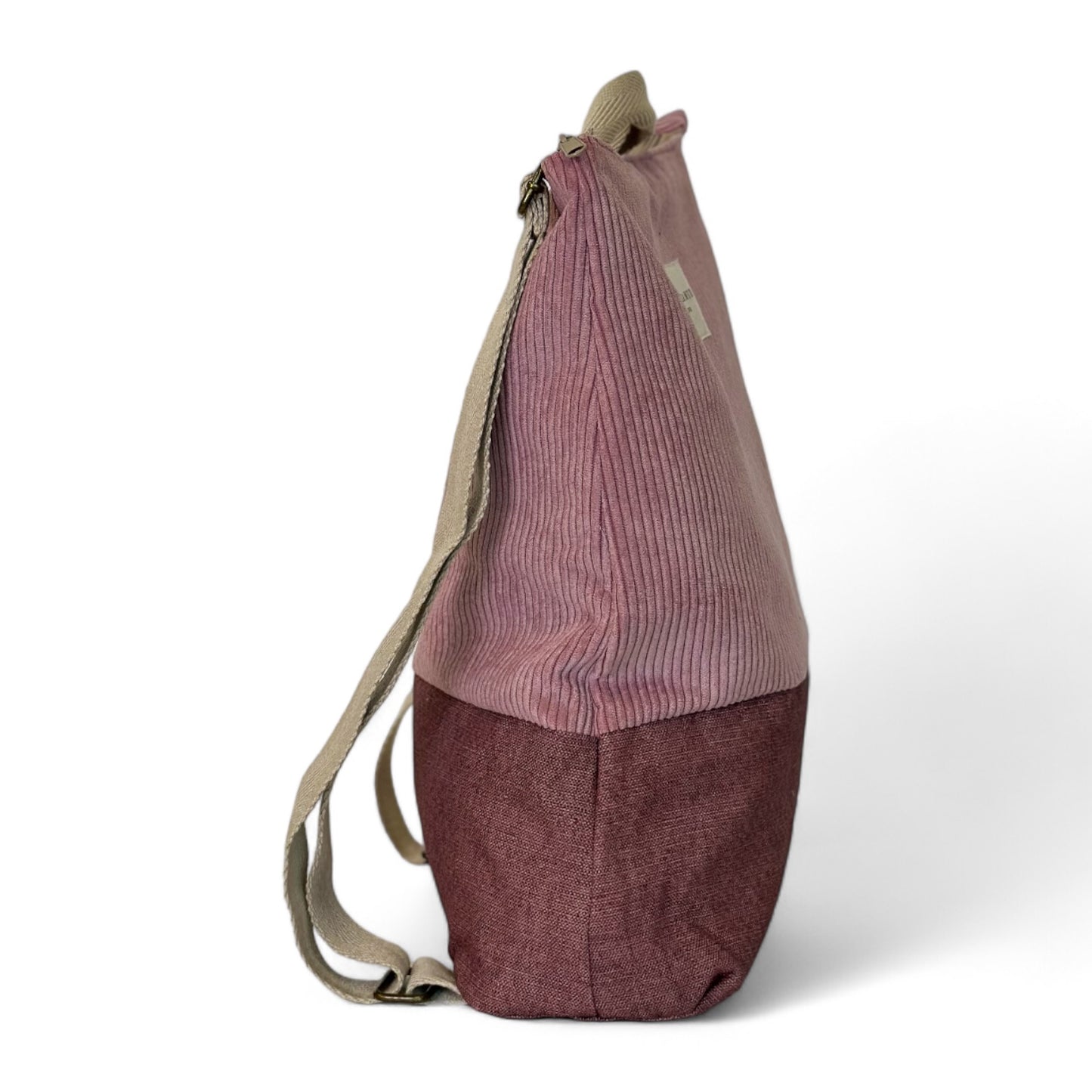 Mom Bag Luiertas Rugzak ribstof roze