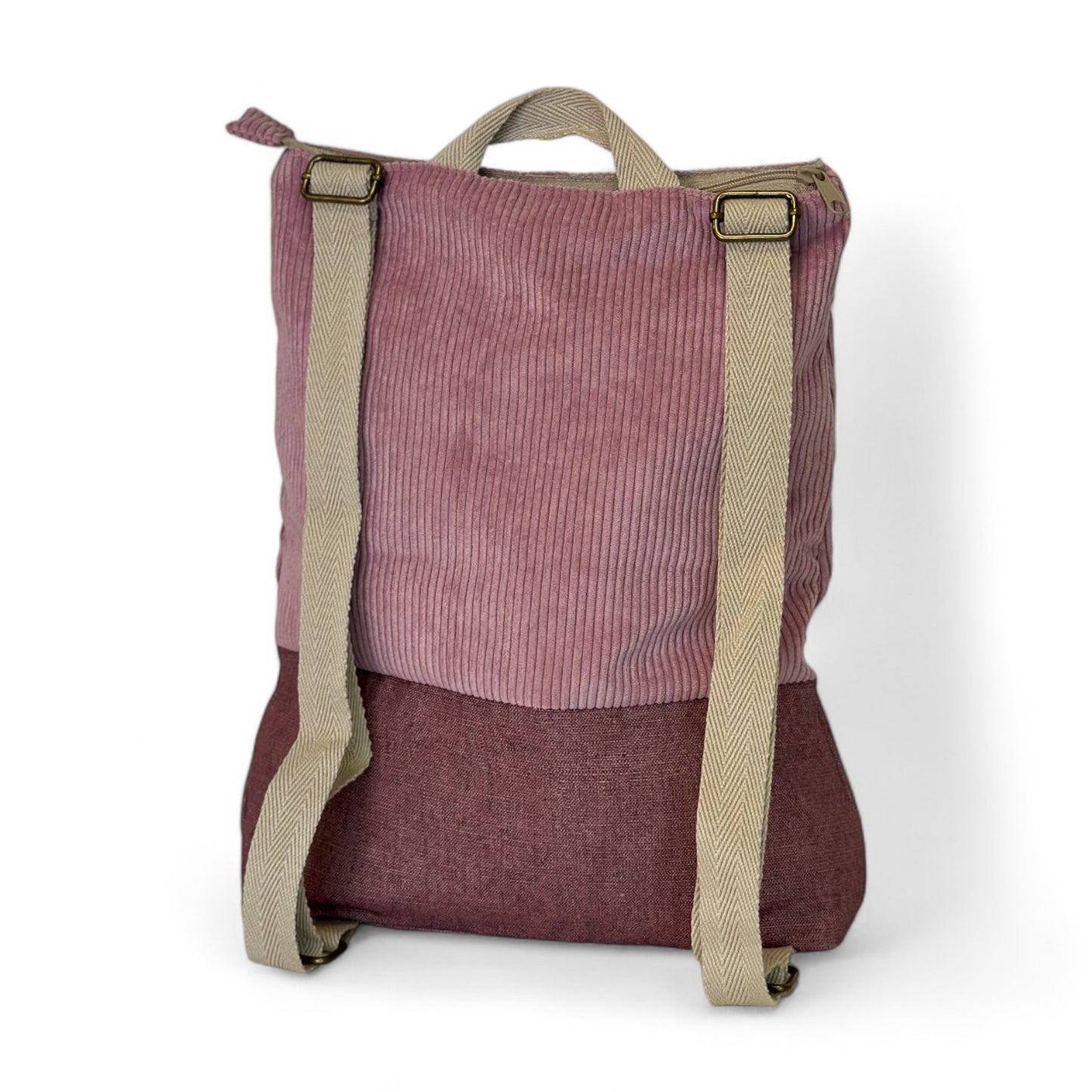 Mom Bag Luiertas Rugzak ribstof roze