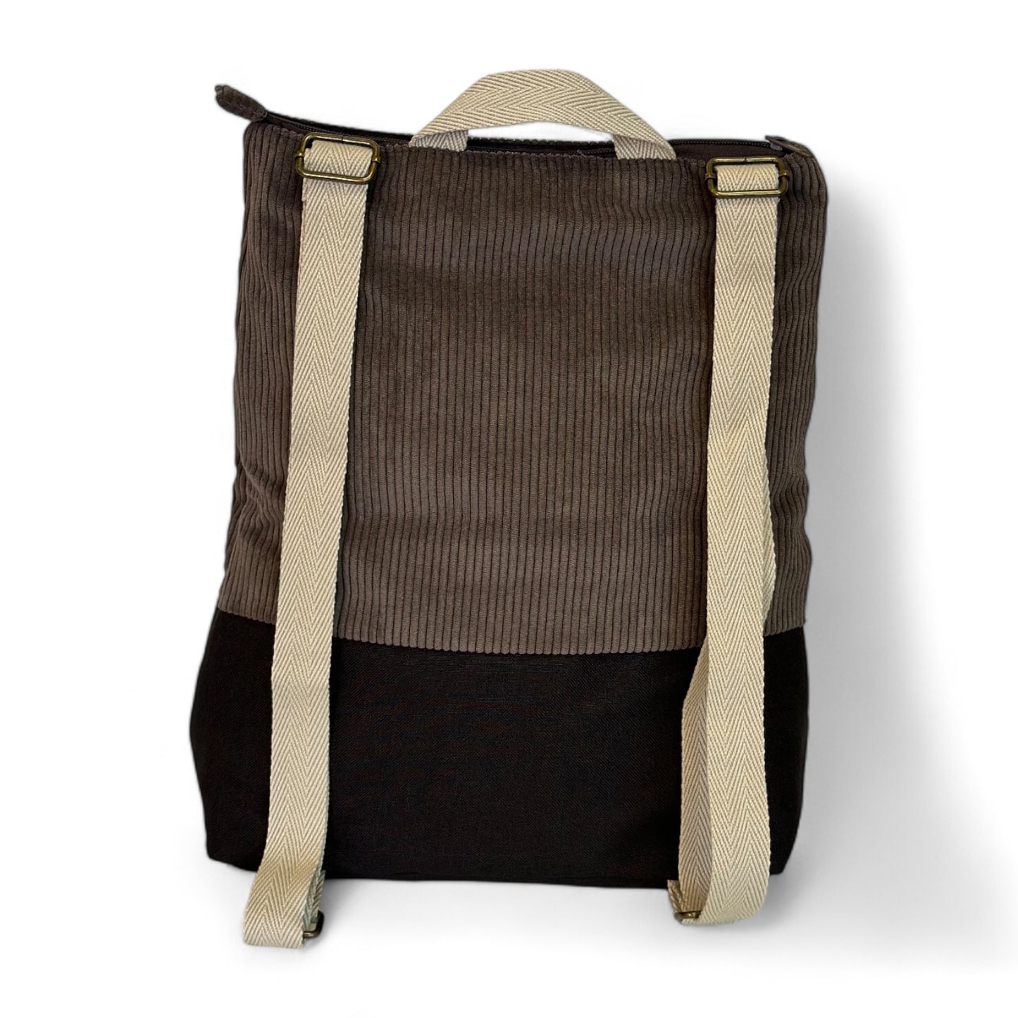 Mom Bag Luiertas Rugzak ribstof bruin