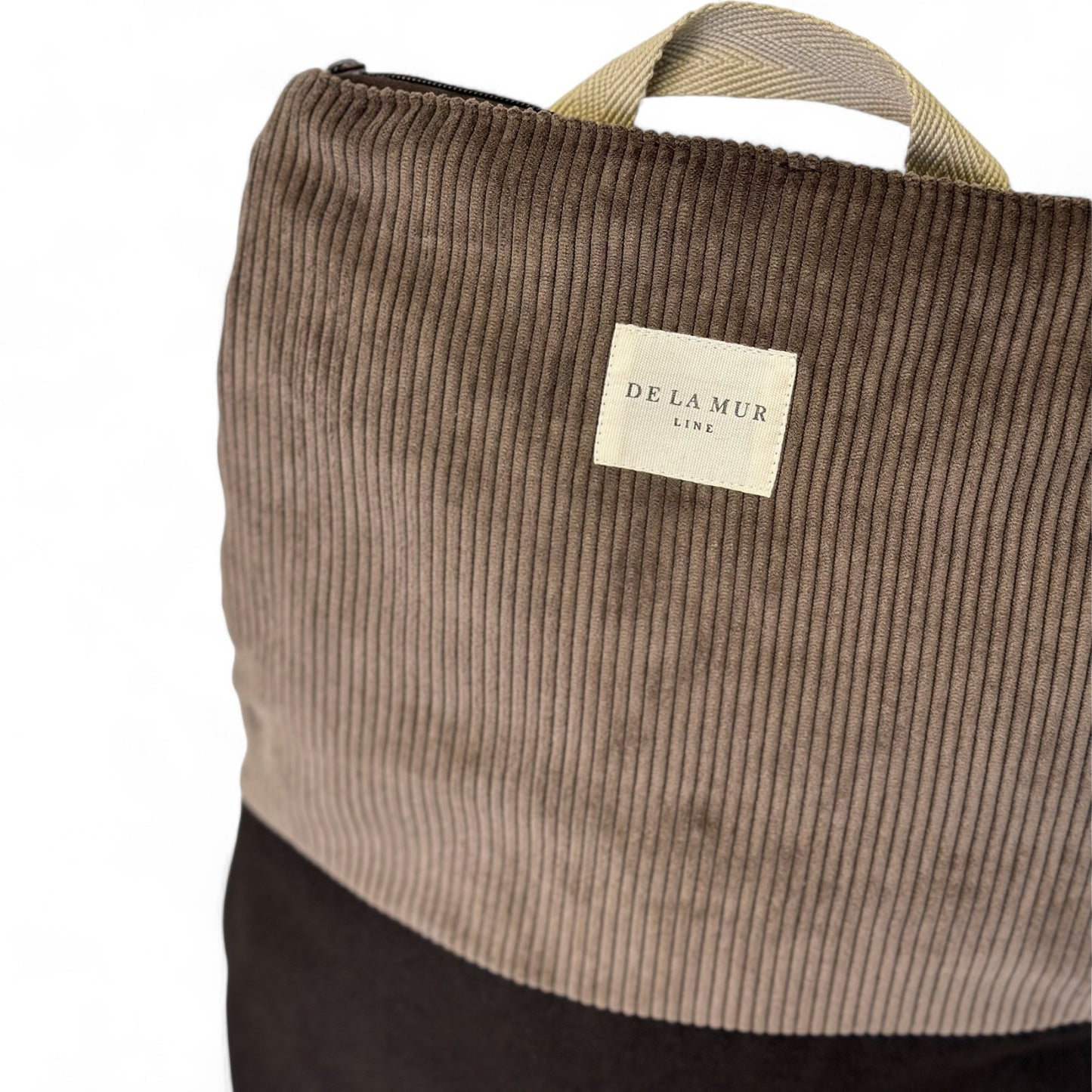 Mom Bag Luiertas Rugzak ribstof bruin